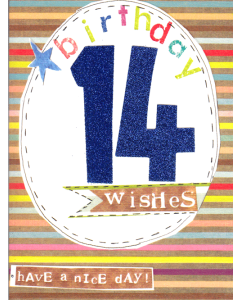 '14 Birthday Wishes' Card