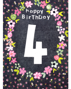 'Happy Birthday 4' Card