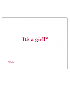 'It's a Girl!*' Card