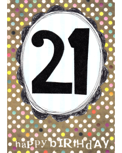 '21 Happy Birthday' Card