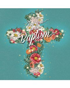 BAPTISM - Floral Cross 