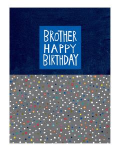BROTHER Card - Embossed Metallic Spots