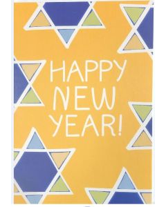 Jewish New Year Card - Stars on Yellow