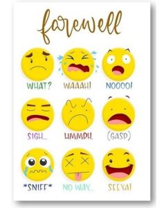 BIG Card - FAREWELL Emojis