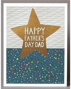 Father's Day Card - Gold Star 