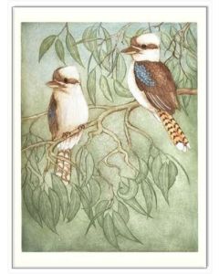 Greeting Card - Laughing Kookaburras by Joseph Austin