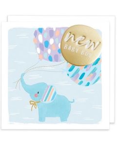 BABY BOY Card - Blue Elephant