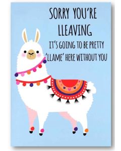 BIG Card - LEAVING Llama