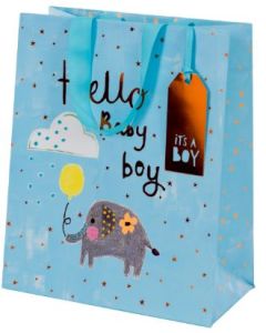 Gift Bag (medium) - Hello Baby BOY