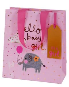 Gift Bag (medium) - Hello Baby GIRL 