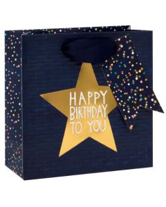 Gift Bag (Small) - Birthday Star on Blue
