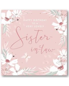 SISTER-IN-LAW Card - White Flowers