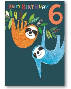 AGE 6 Card - Sloths