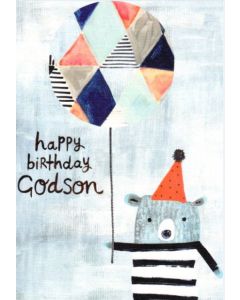 GODSON Card - Bear & Balloon