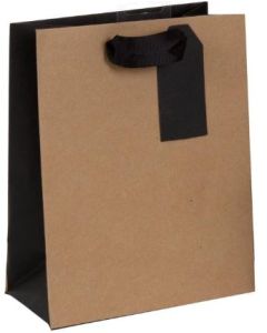 Gift Bag (Medium) - Kraft with Black Trim
