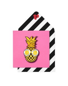 Birthday Card - Gold Pineapple