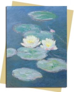 Greeting Card - Water Lilies, Evening by Claude Monet