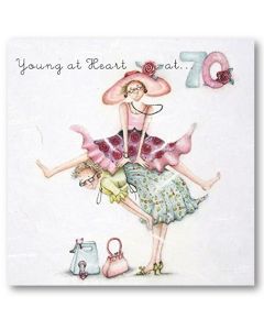 AGE 70 Card - Young at Heart