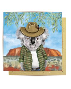 Greeting Card - Cowboy Koala
