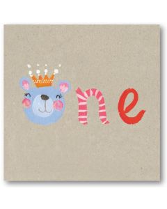 AGE 1 Card - Bear with Crown