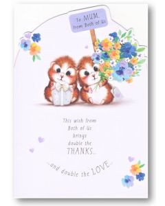 Mother's Day Card - Double Thanks (from BOTH)