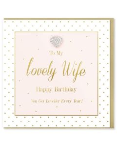 WIFE Card - Lovelier Every Year (Diamanté Heart)