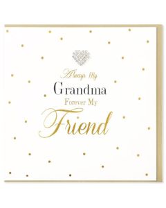GRANDMA Card - Forever My Friend (Diamanté Heart)