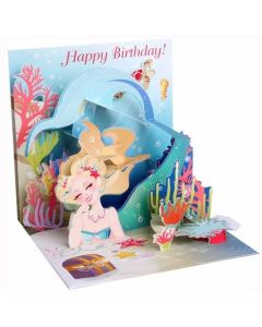 3D Pop-Up Card - Mermaid Birthday