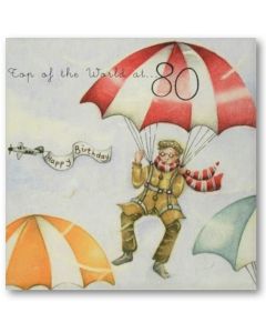 AGE 80 Card - Top of the World