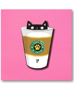 Greeting Card - Latte Cat