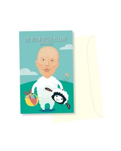 Birthday card - Peter Dutton - Dutton dressed as lamb