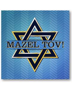 MAZEL TOV Card - Star on Blue 