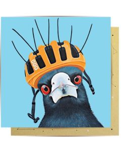 Greeting Card - Egg Head Magpie