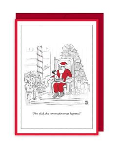 Christmas Card - Jewish Boy with Santa 