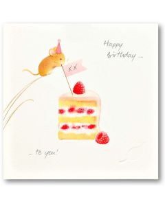Birthday Card - Raspberry Cake