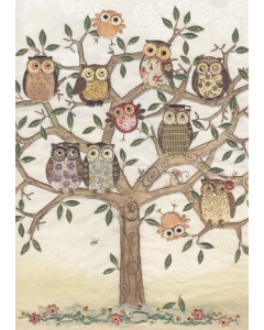 Owl Family Tree Card