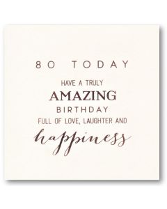 AGE 80 Card - Love & Laughter