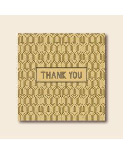 Thank You Pack - Black & gold arches pattern