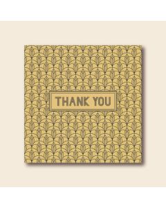 Thank You Pack - Black & gold curved deco pattern