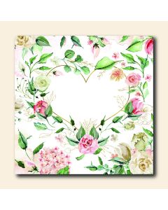 Notecard Pack - Heart with roses 