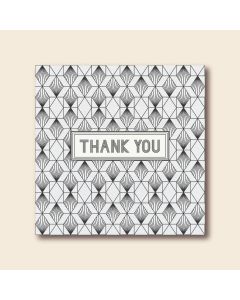 Thank You Pack - Black & silver geo pattern