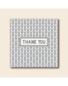Thank You Pack - Black & silver curved deco pattern