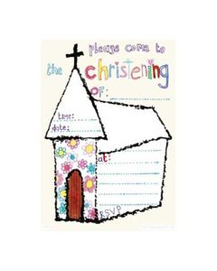 Please Come To My Christening Invitations (Pack of 8)