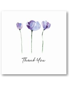 Thank You Cards (small) - Purple Flowers