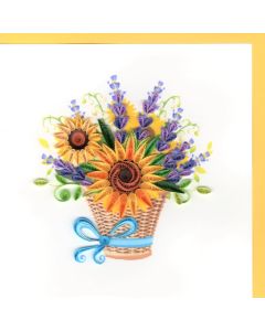 Quilling Card - Sunflower Basket