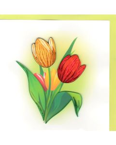 Quilling Card - Tulips