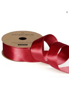 Ribbon Roll- Satin Pearl RED (25mm x 10 metres)