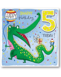 Age 5 Card -Snappy Crocodile