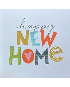 NEW HOME card - Coloured words