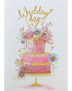 WEDDING card - Double layered cake 